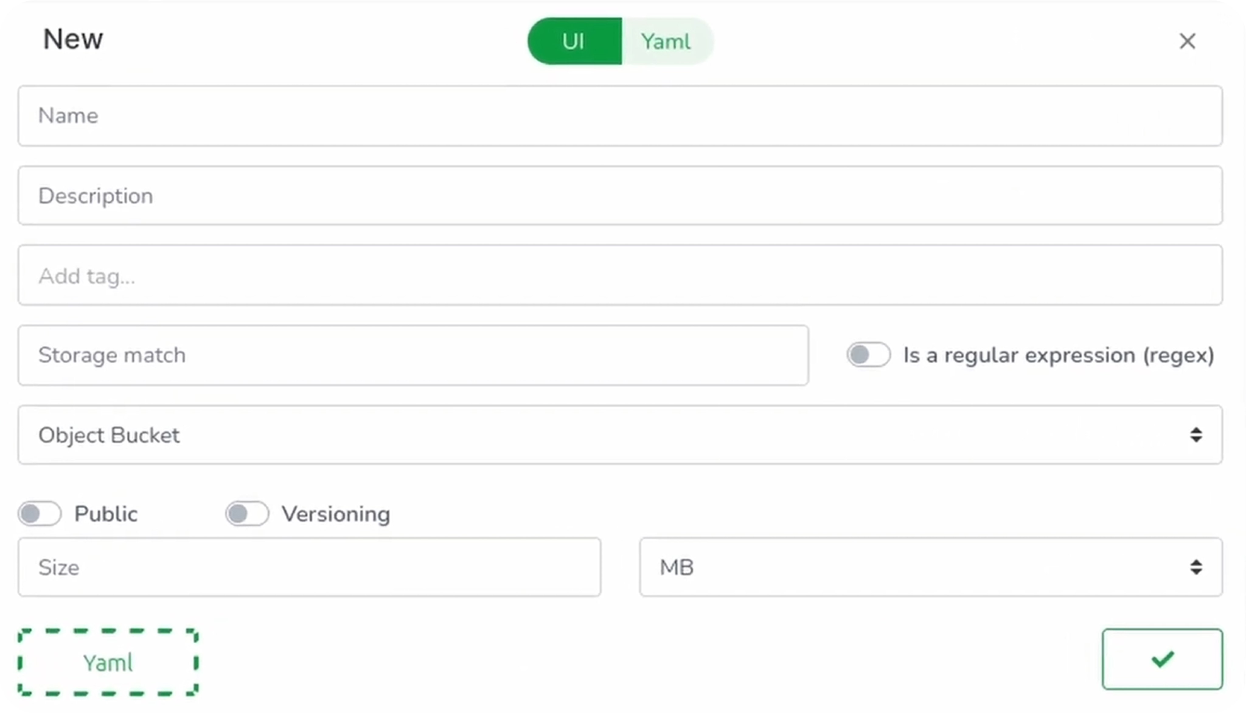 Creating a storage bucket