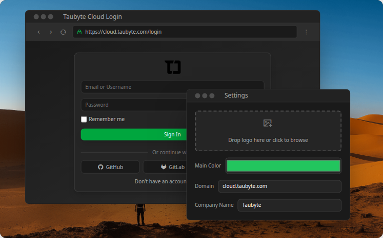 Your Own Cloud feature interface